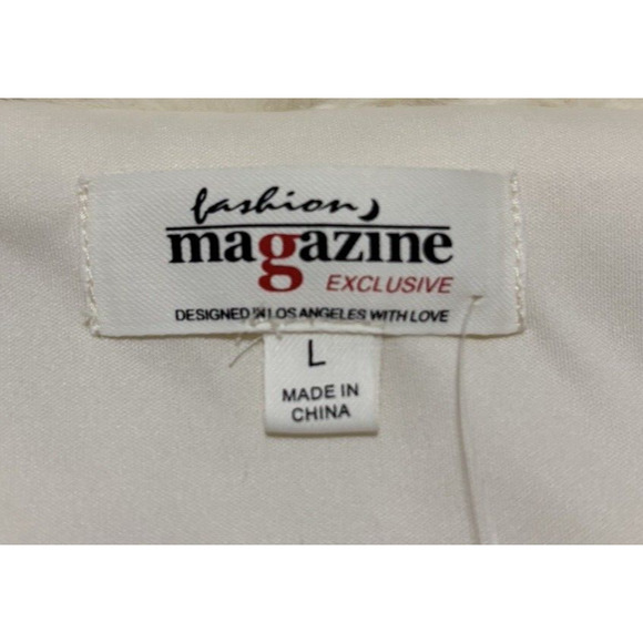 Vintage 80's Cream Faux Fur Full Zip Vest Retro Sleeveless Jacket Winter Large - Picture 6 of 8